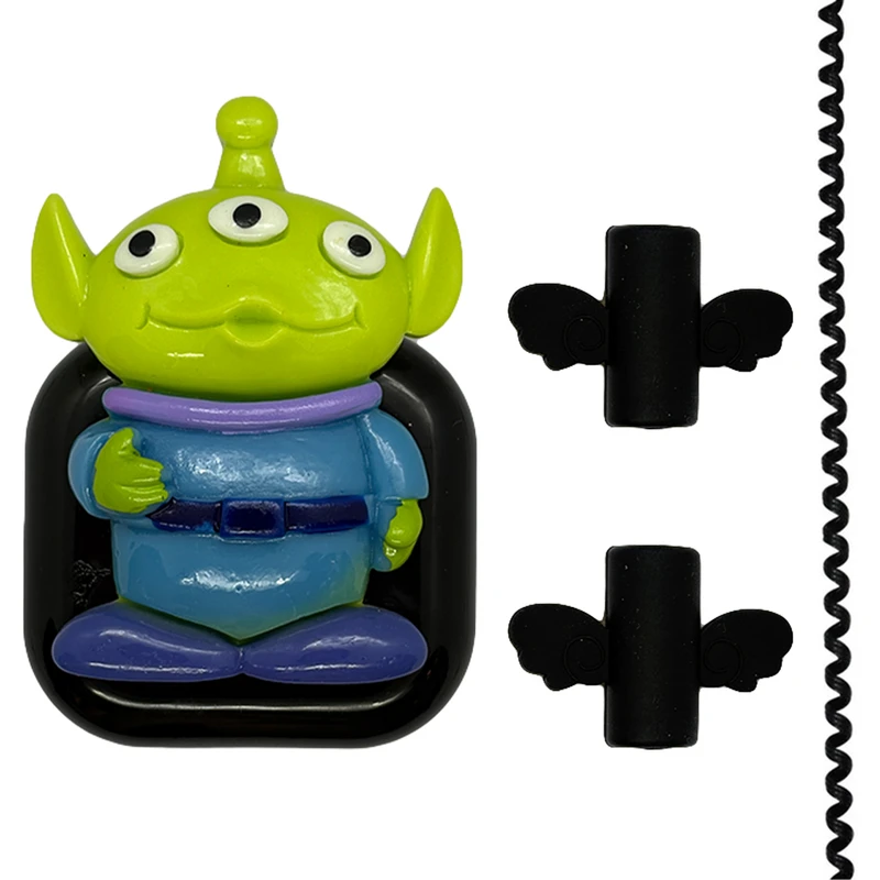 محافظ کابل مدل Alien به همراه محافظ شارژ دیواری مجموعه 4 عددی