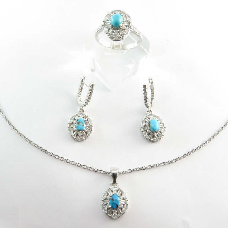 نیم ست نقره زنانه کد AV012 نیم ست نقره زنانه کد AV012