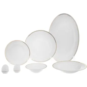 سرویس غذاخوری 28 پارچه چینی زرین ایران سری ایتالیا اف مدل Riva 2 درجه یک