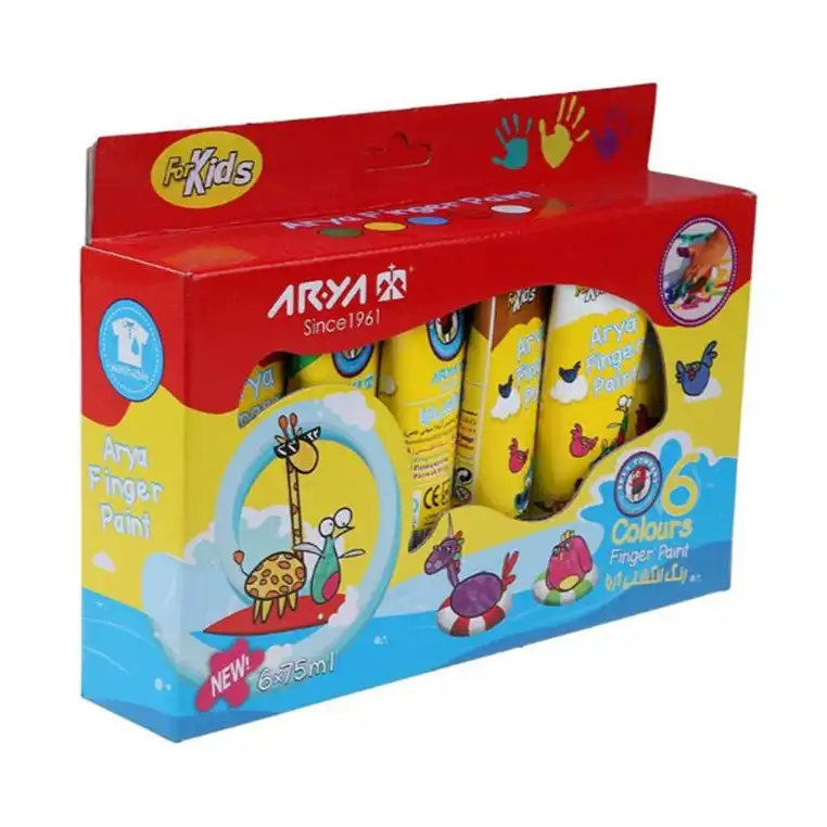 رنگ انگشتی 6 رنگ آریا مدل تیوپی