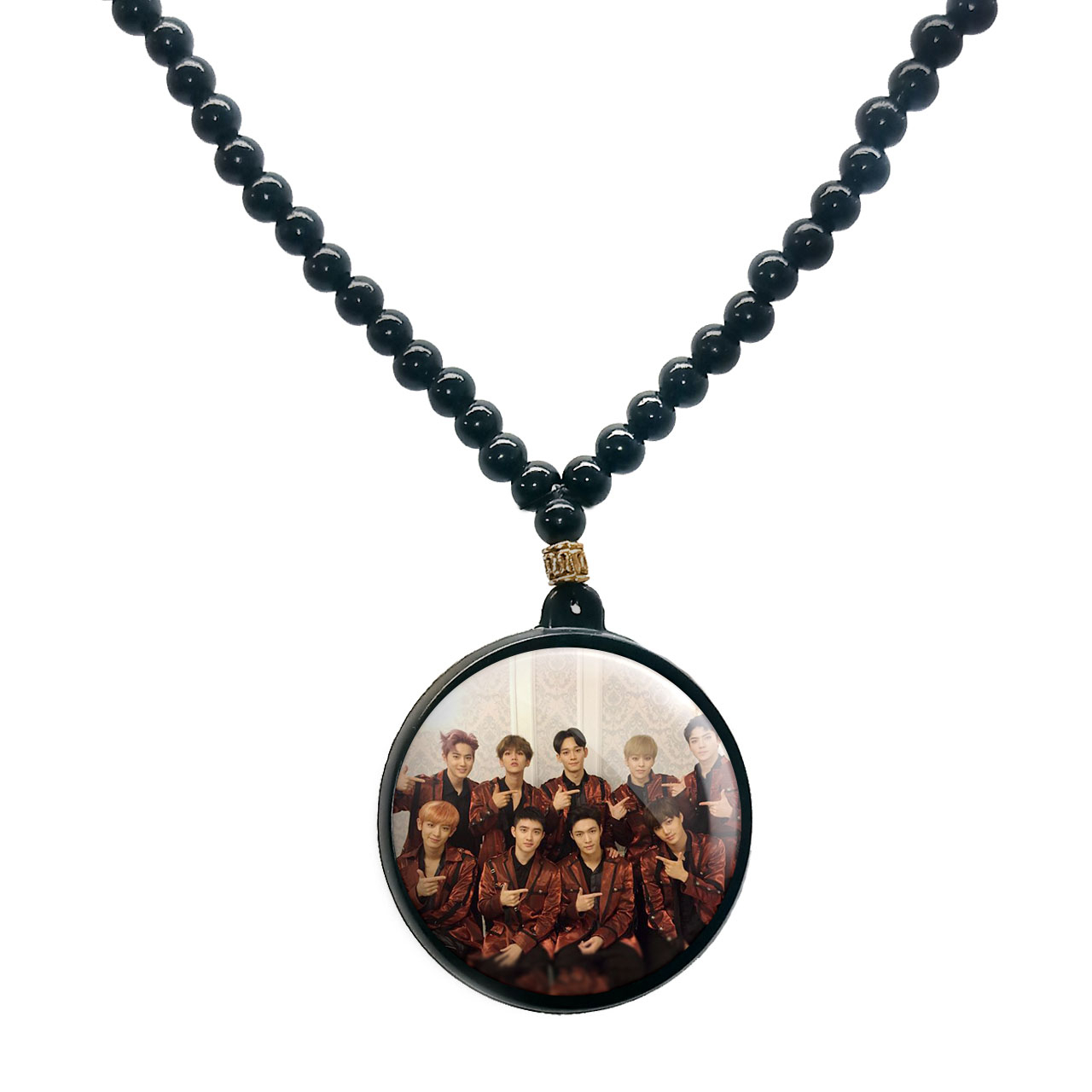 گردنبند پرمانه طرح exo کد pmd.14127 مدل دو طرفه