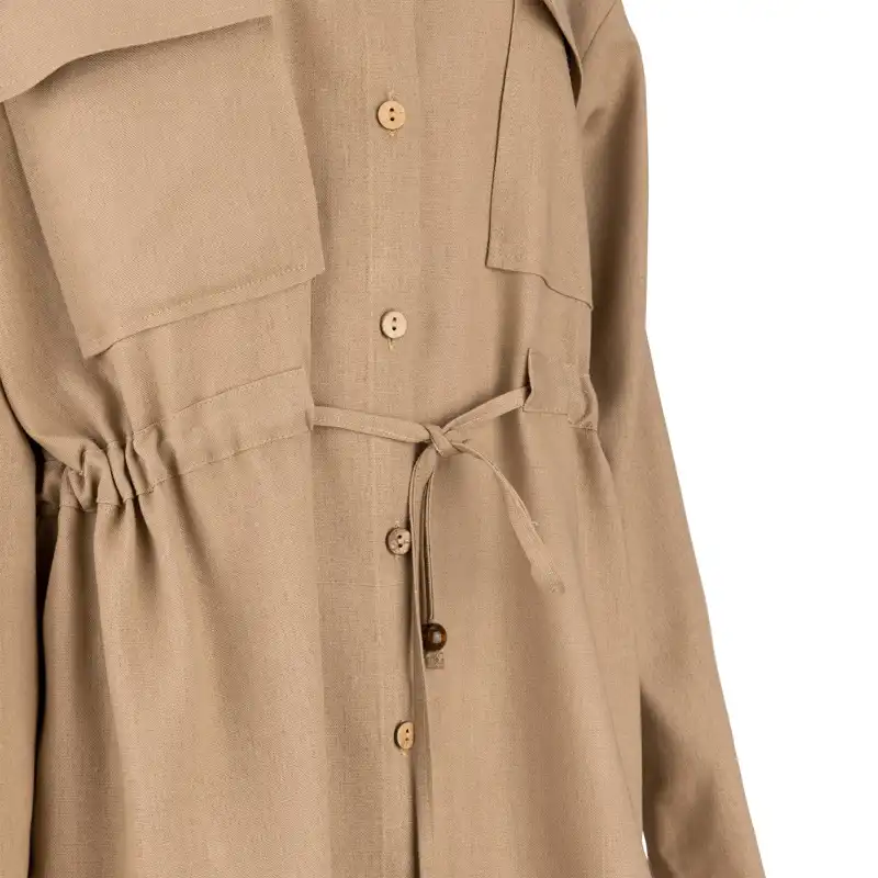 مانتو زنانه سرژه مدل 232146 رنگ نسکافه ای