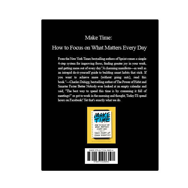 قیمت و خرید کتاب Make Time: How To Focus On What Matters Every Day اثر ...