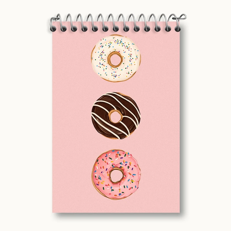 دفتر یادداشت 50 برگ خندالو مدل دونات کد F2788