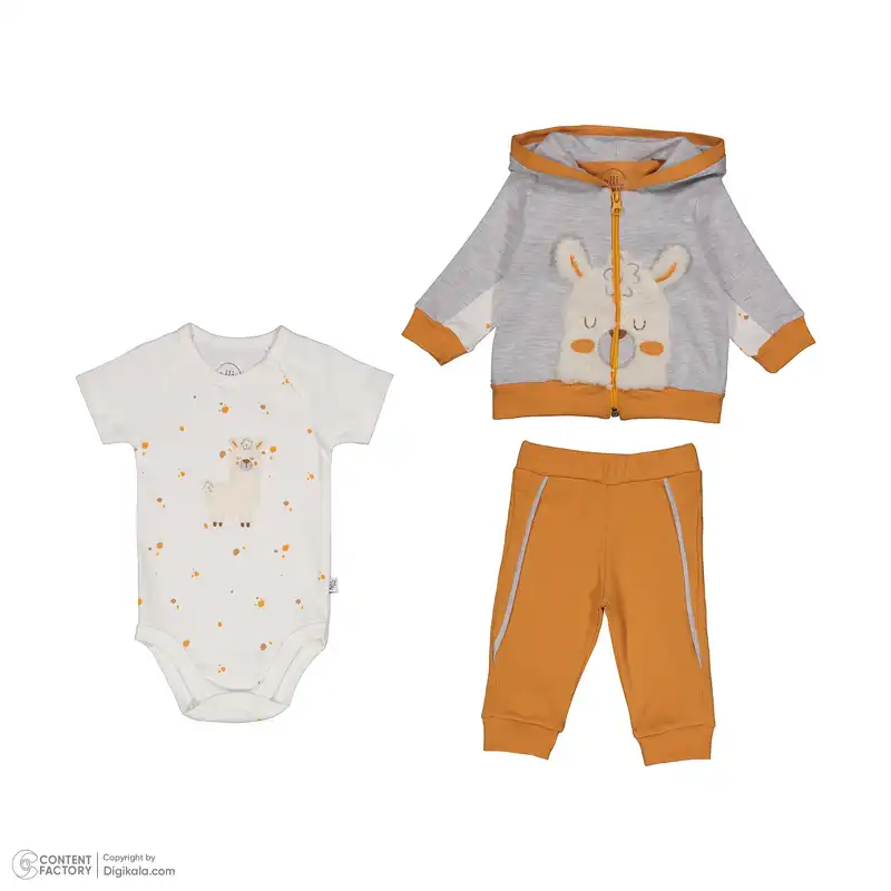 ست 3 تکه لباس نوزادی نیلی مدل 4060