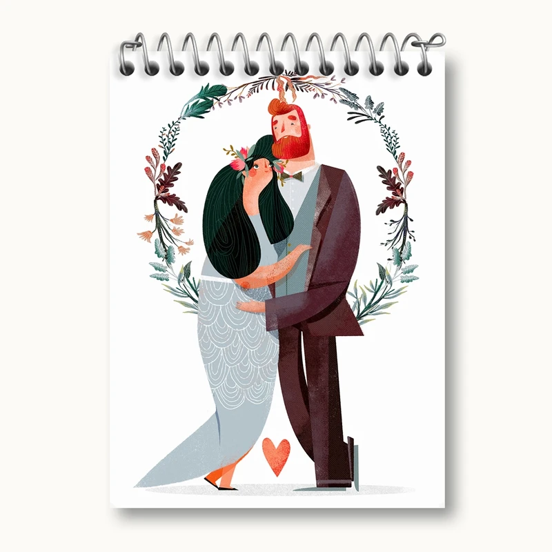 دفتر یادداشت 50 برگ خندالو مدل عاشقانه کد 27122