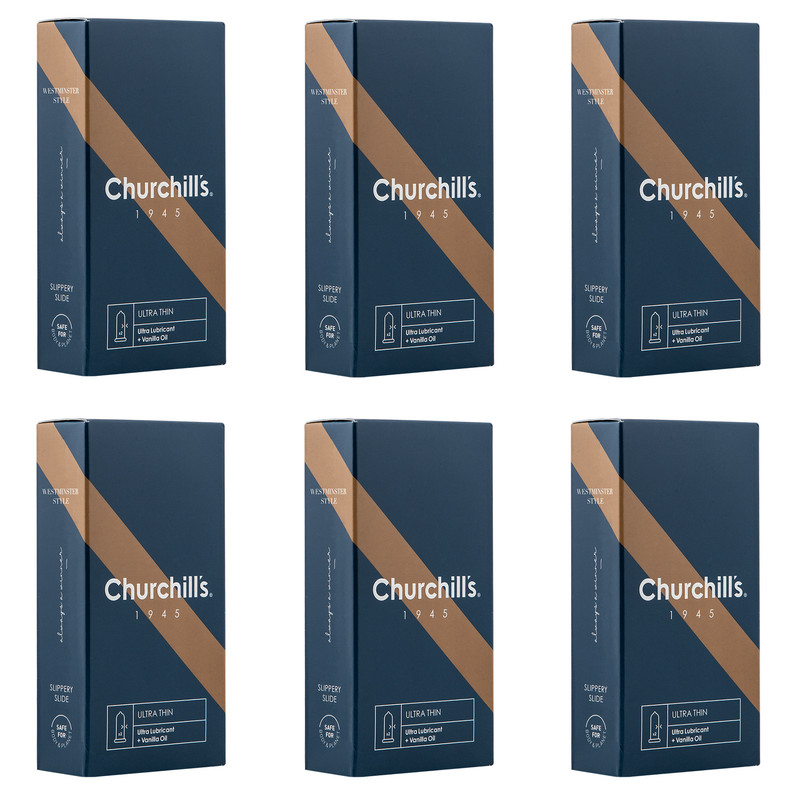 کاندوم چرچیلز مدل Ultra Thin مجموعه 6 عددی