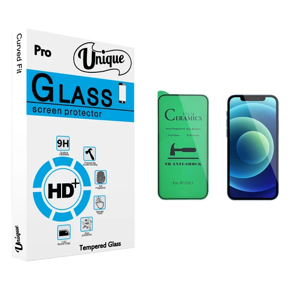 محافظ صفحه نمایش سرامیکی يونيک مدل +Clear مناسب برای گوشی موبایل اپل iPhone 12 Pro