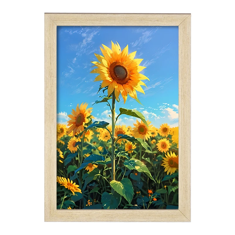 تابلو خندالو مدل مزرعه گل آفتابگردان کد F12734