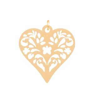 آویز گردنبند طلا 18 عیار زنانه باراد زر مدل قلب BZ255