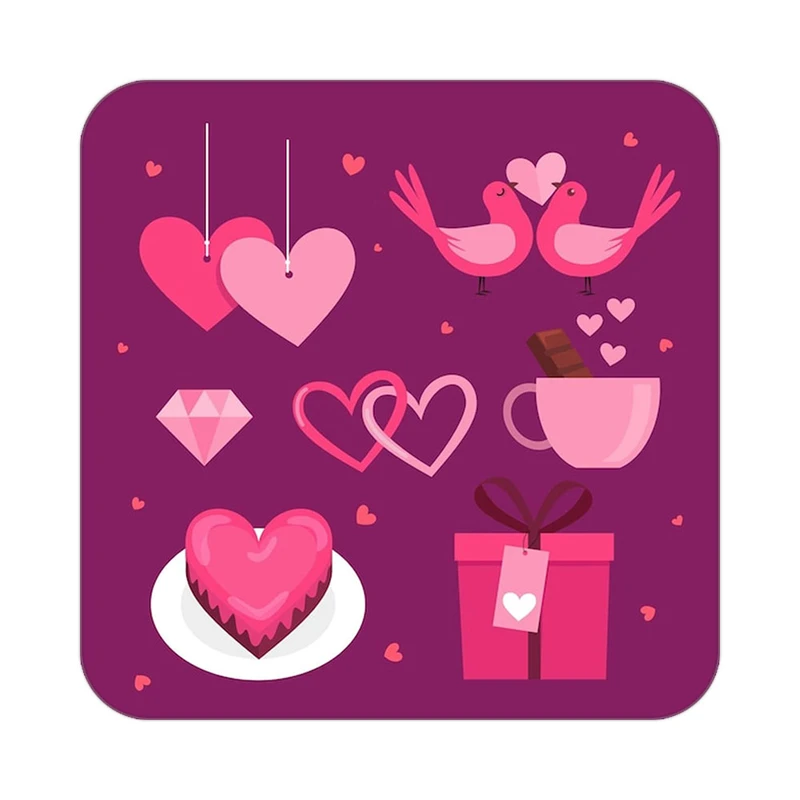 زیر لیوانی کاکتی طرح عاشقانه مدل mp37386