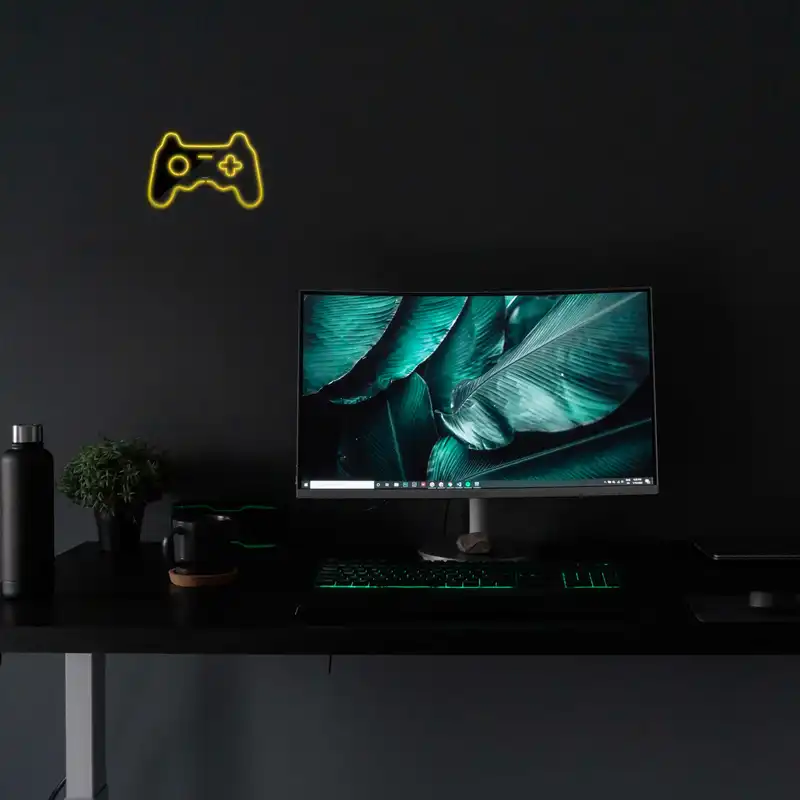 چراغ دیواری نئون دیزاین طرح Game-Controller-BL_YL