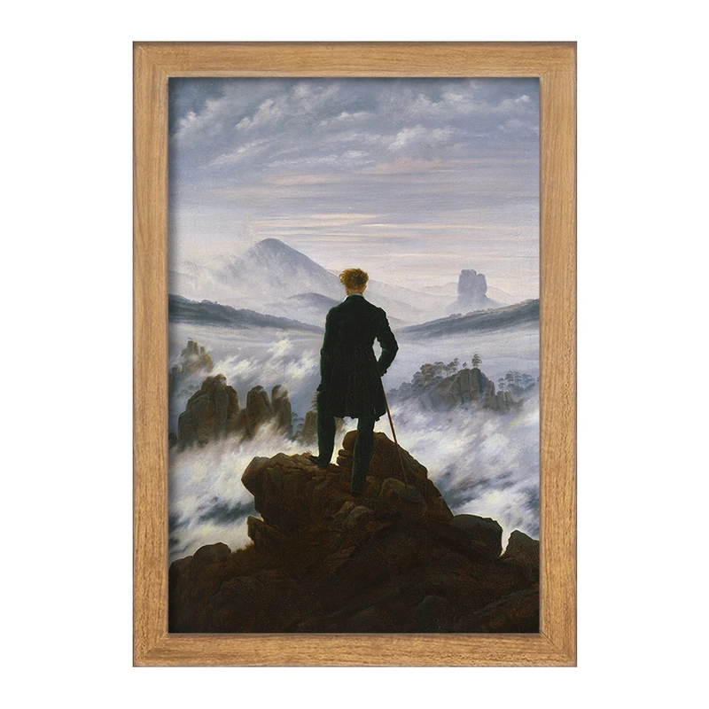 تابلو خندالو مدل نقاشی سرگردان بر فراز دریای مه اثر کاسپار دیوید فردریش کد F12494