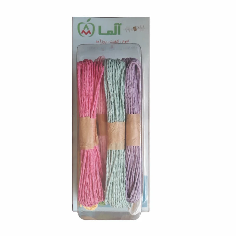 نخ رافینا آلما کد RA12 طول 10 متر مجموعه 12 عددی