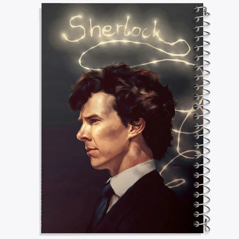 دفتر ژورنال نویسی 50 برگ خندالو مدل نقطه ای طرح شرلوک هولمز Sherlock Holmes کد 10163