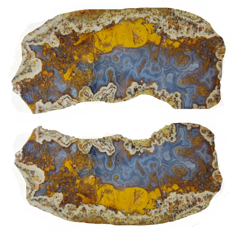 سنگ راف عقیق مدل شجر  پاییزی کد 80 M مجموعه 2 عددی