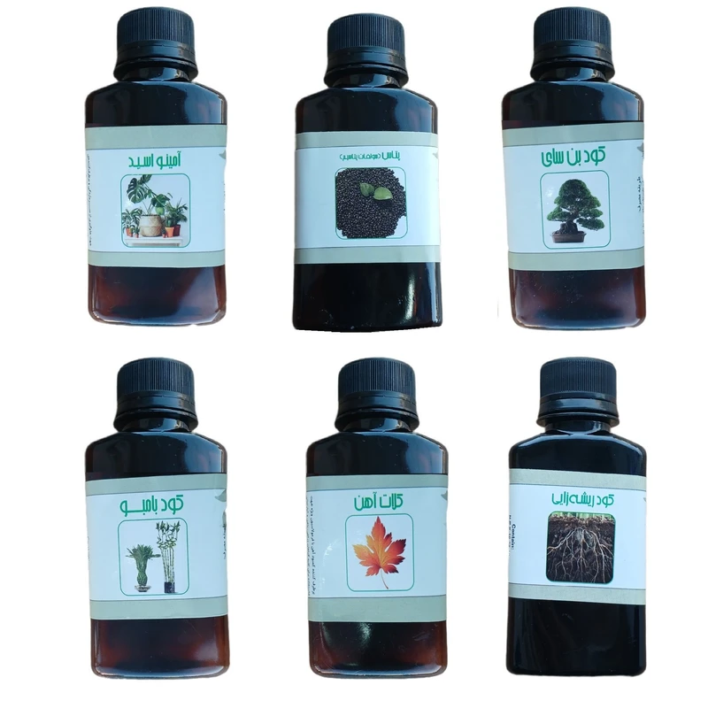 کود مایع پتاس و امینو اسید و بامبو و بن سای و کود ریشه زایی و کاکتوس مدل life drop حجم 110 میلی لیتر بسته 6 عددی