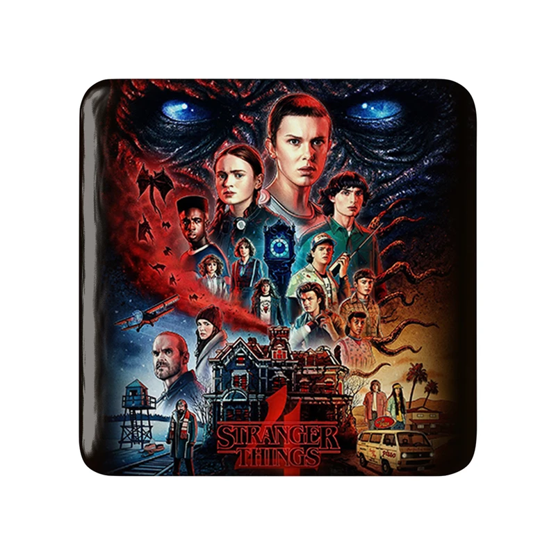 مگنت خندالو طرح سریال استرنجر تینگز Stranger Things  مدل مربعی کد 19302