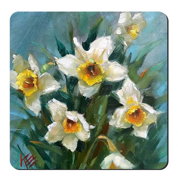  زیر لیوانی طرح گل نرگس کد nzl536