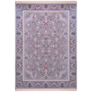 فرش ماشینی زمرد مشهد طرح افشان زمینه صدفی