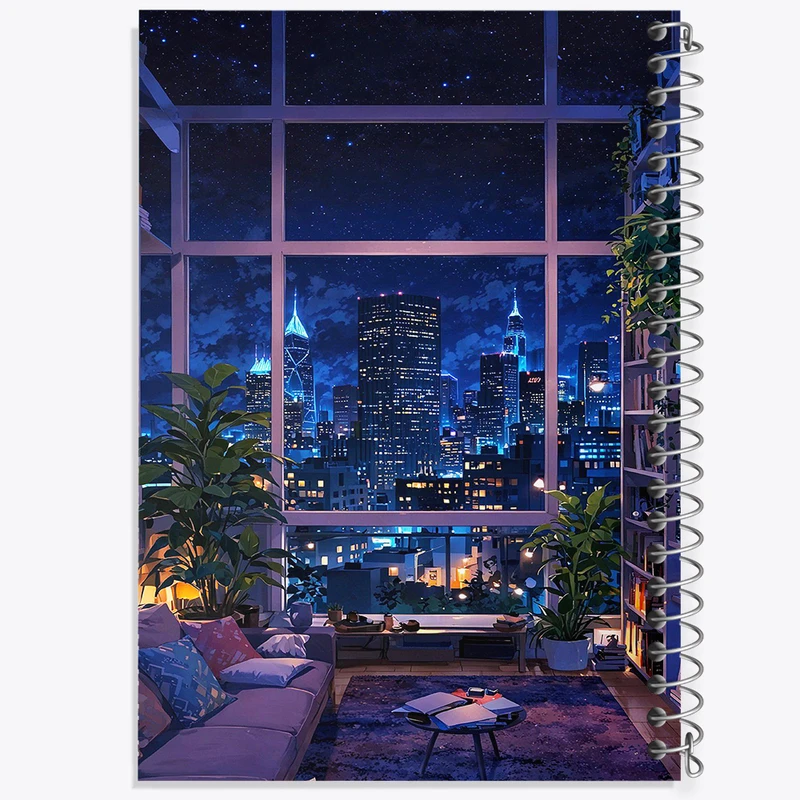 دفتر مشق 50 برگ خندالو طرح شب کد N5624