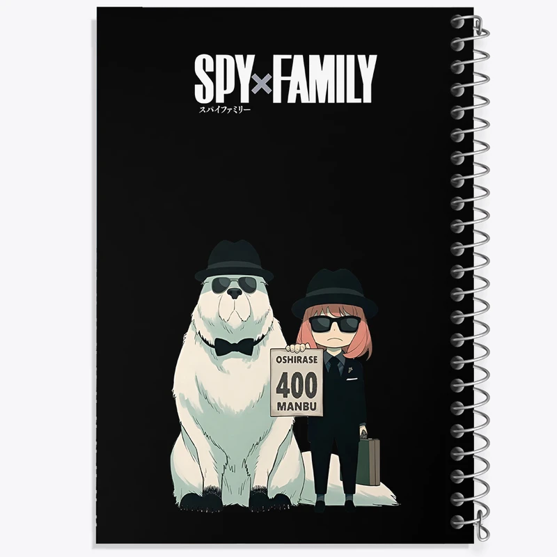 دفتر ژورنال نویسی 50 برگ خندالو مدل نقطه ای طرح آنیا انیمه اسپای ایکس کد N3677