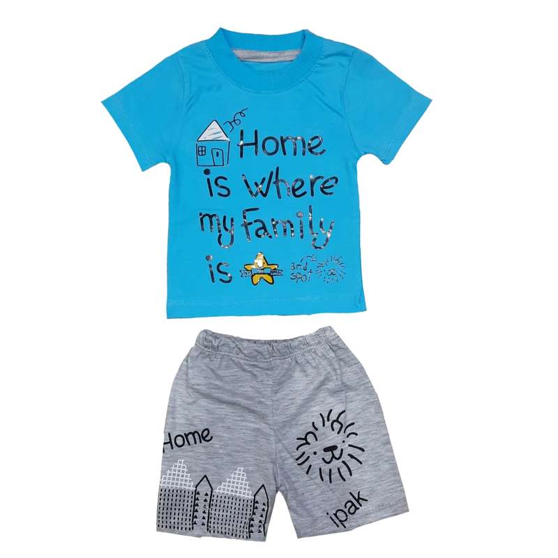 ست تی شرت و شلوارک نوزادی کد N4