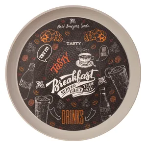 سینی  بدون دسته مهروز مدل 6001 طرح Tasty سایز 20x20 سانتی متر