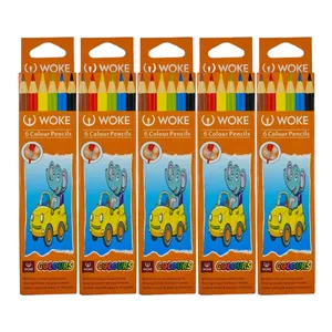 مداد رنگی 6 رنگ ووک مدل High quality بسته 5 عددی