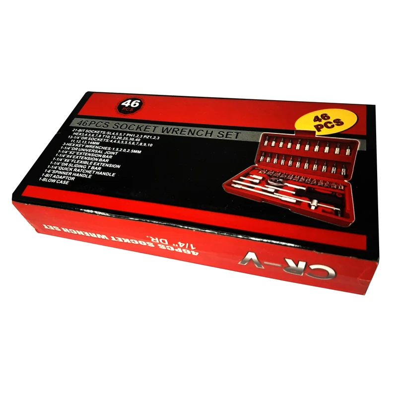 عکس شماره 2 : آچار و سری بکس و پیچ گوشتی مدل zry-46 مجموعه 46 عددی