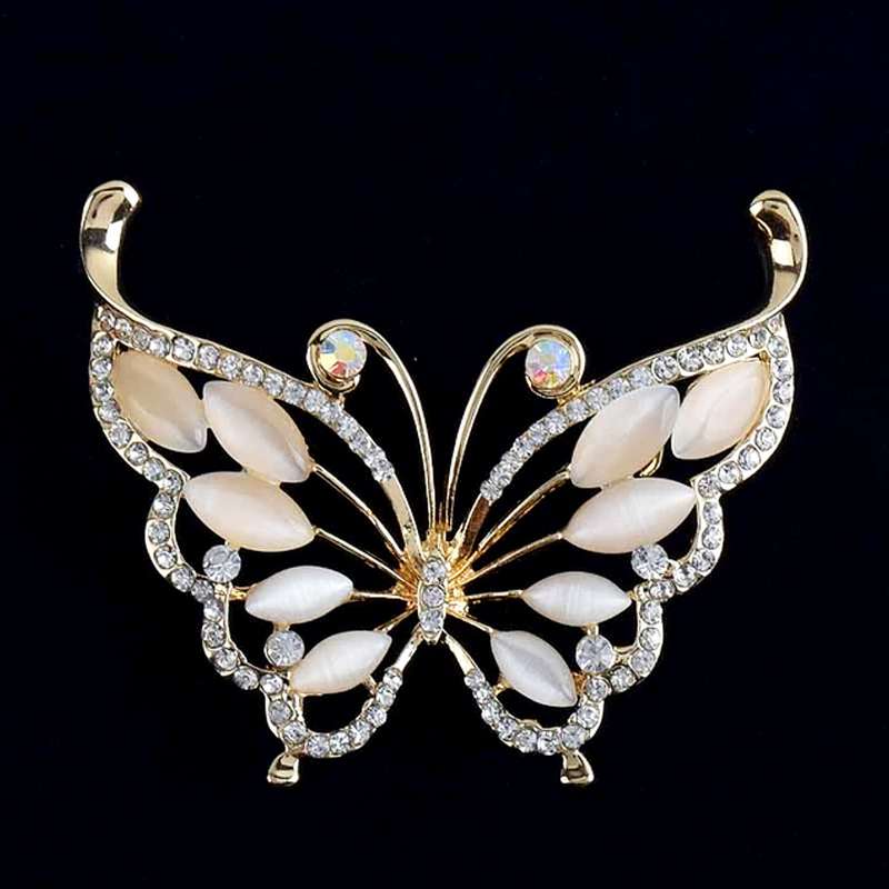 گل سینه زنانه مدل پروانه لوکس BT390