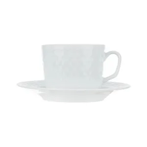 ست فنجان و نعلبکی 12 پارچه 6 نفره چینی زرین ایران مدل رادیانس چای خوری 8 سفید درجه عالی