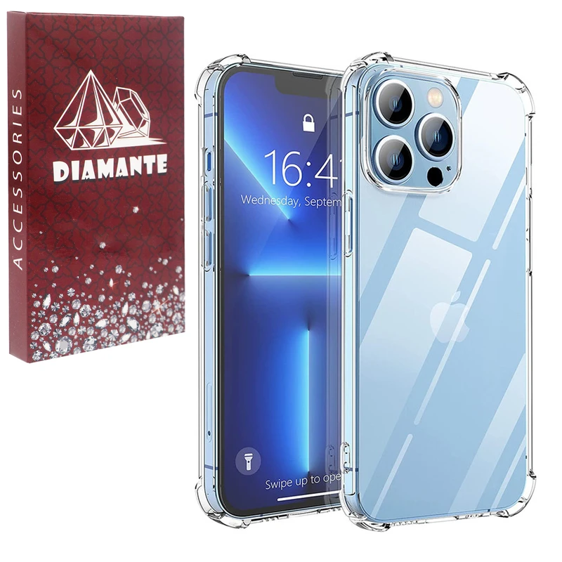 کاور دیامانته مدل ساده مناسب برای گوشی موبایل اپل iPhone 16 Pro