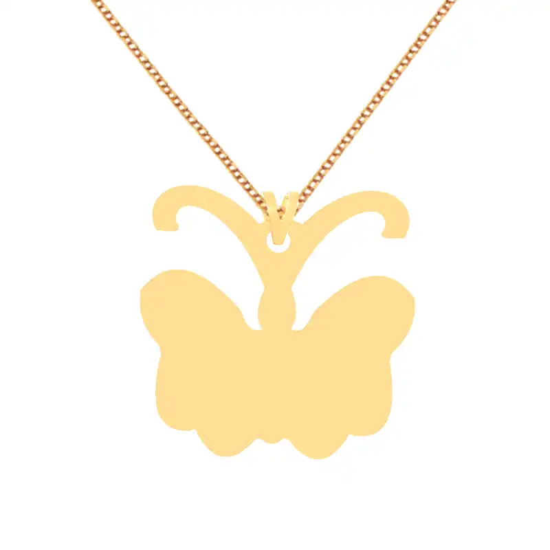 گردنبند طلا 18 عیار زنانه کرابو طرح پروانه مدل Kr70052
