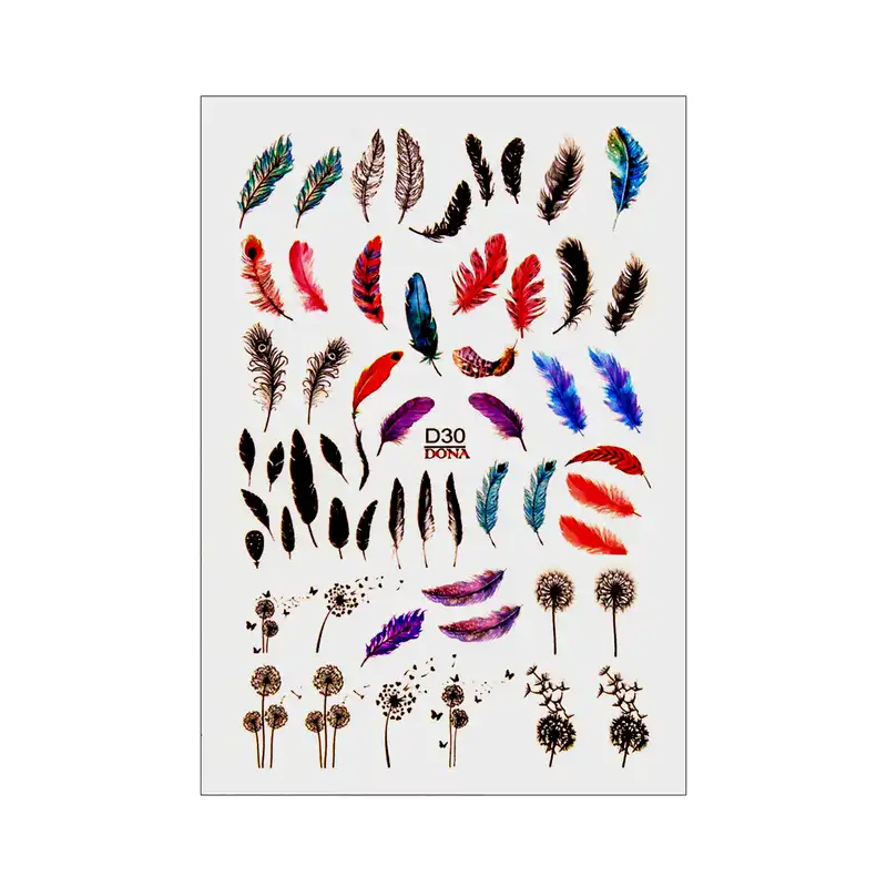 برچسب لنز ناخن مدل پر کد D30