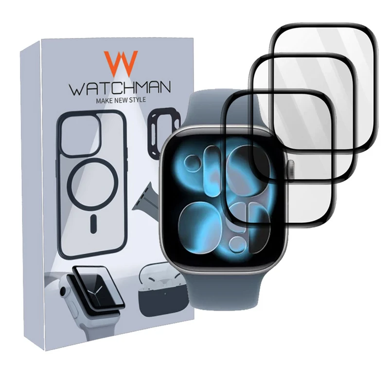 محافظ صفحه نمایش نانو واچ من مدل PMMA-WM مناسب برای اپل واچ 42 میلی متر سری 11 بسته سه عددی