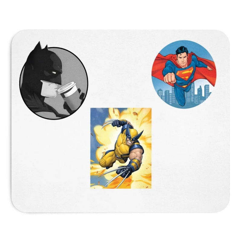 ماوس پد طرح قهرمانای کارتونی سایز 19x24 سانتی متر