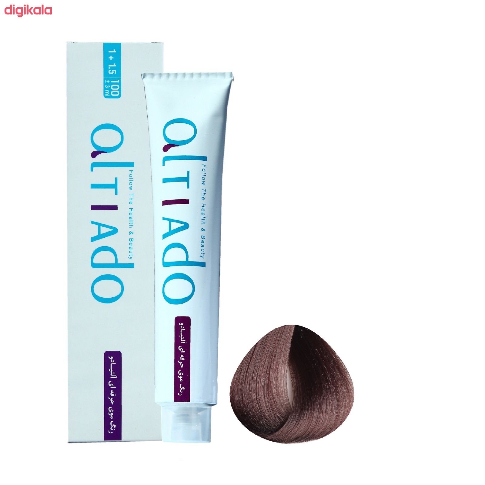 خرید اینترنتی با تخفیف ویژه کیت رنگ مو آلتیادو شماره 6.1 حجم 100 میلی لیتر رنگ بلوند دودي تيره مجموعه 2 عددی