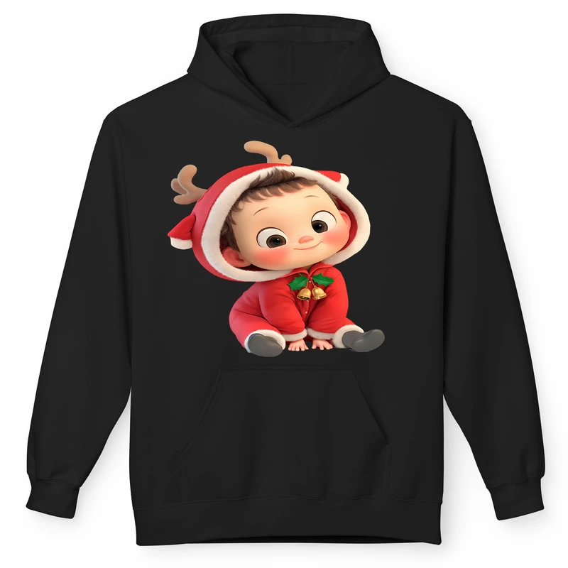 هودی زنانه پاد آفرین مدل کریسمس کد 66 طرح نوزاد