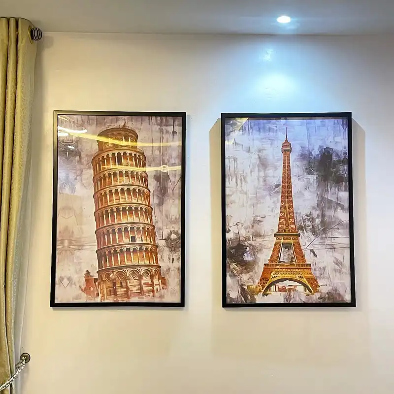 تابلو مدل پاریس و پیزا در لندن مجموعه سه عددی