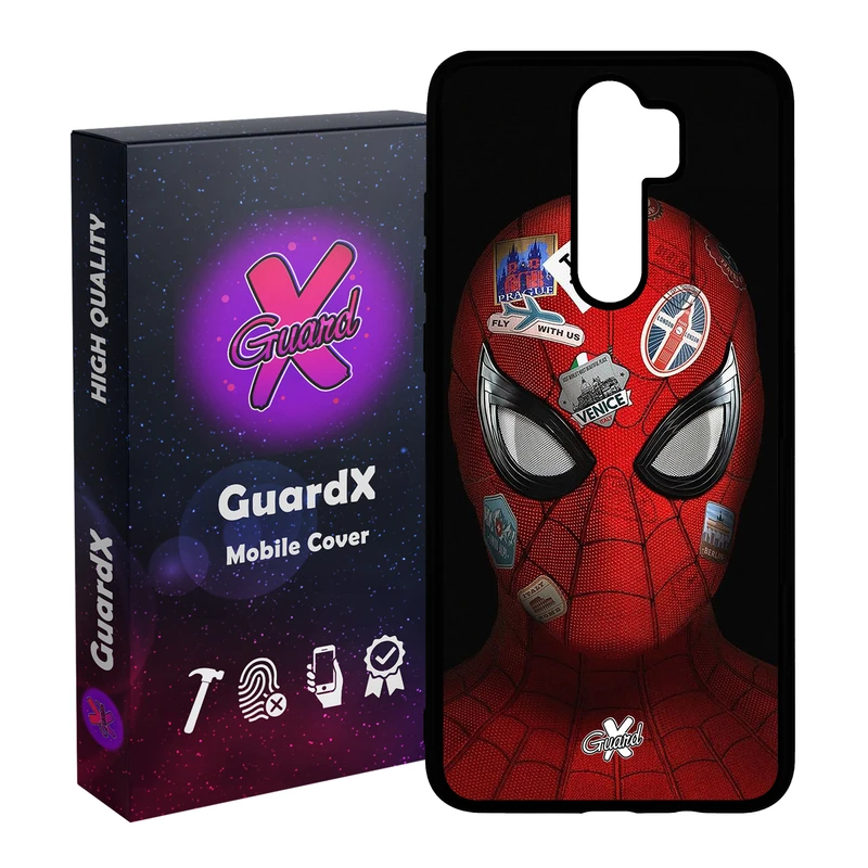کاور گارد ایکس طرح Spider Man مدل Glass10033 مناسب برای گوشی موبایل شیائومی Redmi 9 / 9 Prime
