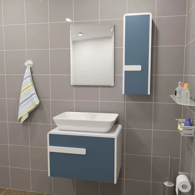 ست کابینت و روشویی مدل lux1172 به همراه اینه و باکس