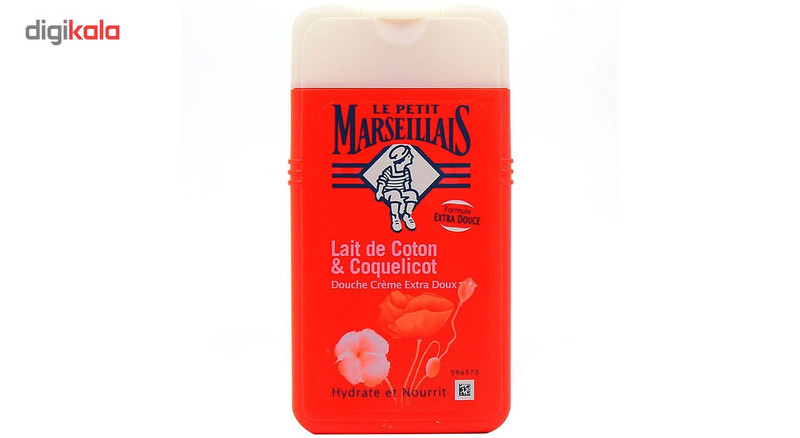 شامپو بدن ال پی ام مدل Lait de Coton and Coquelicot حجم 250 میلی لیتر