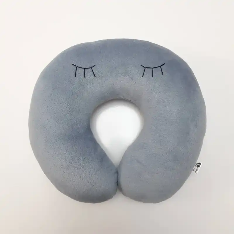 بالش دورگردنی گروه هنری زندگی طرح مژه ای کد XS به همراه چشم بند خواب