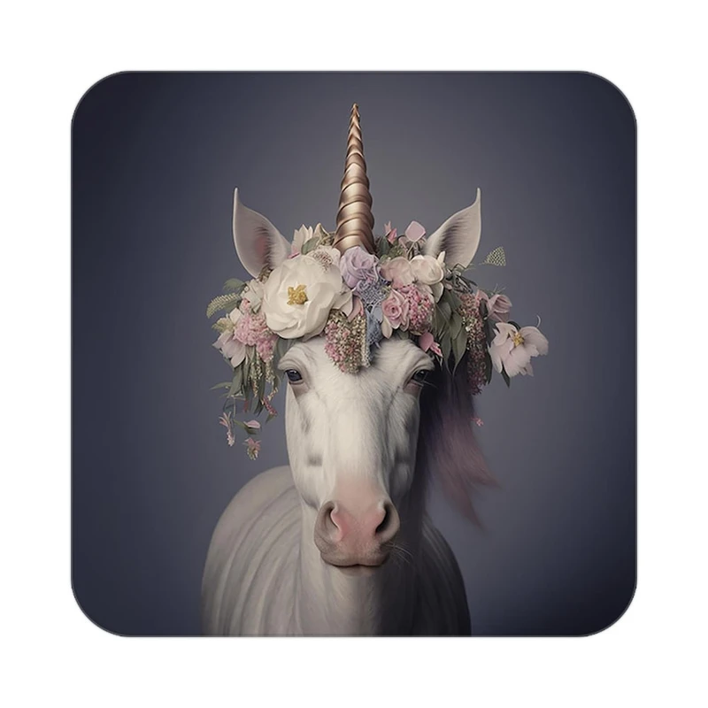 زیر لیوانی کاکتی طرح اسب تک شاخ و یونیکورن مدل mp31871