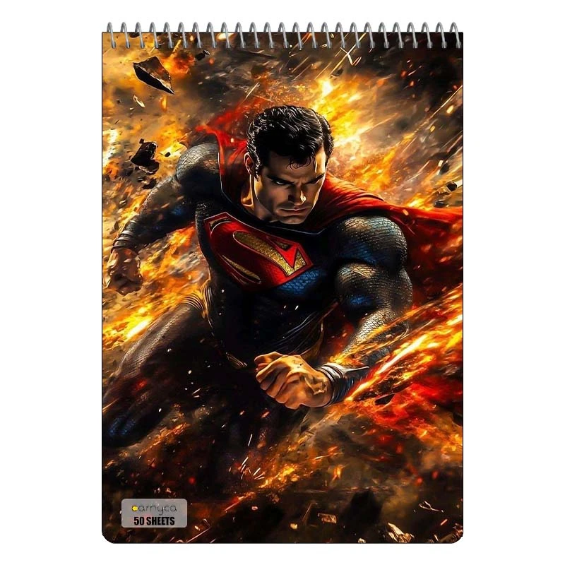 دفتر نقاشی 50 برگ سیمی کارنیکا طرح سوپرمن Superman کد 35554