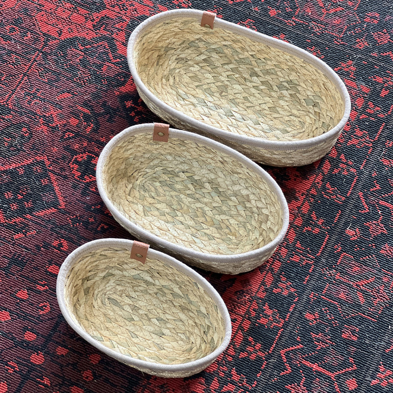 سبد نان و سبزی مدل بیضی مجموعه 3 عددی