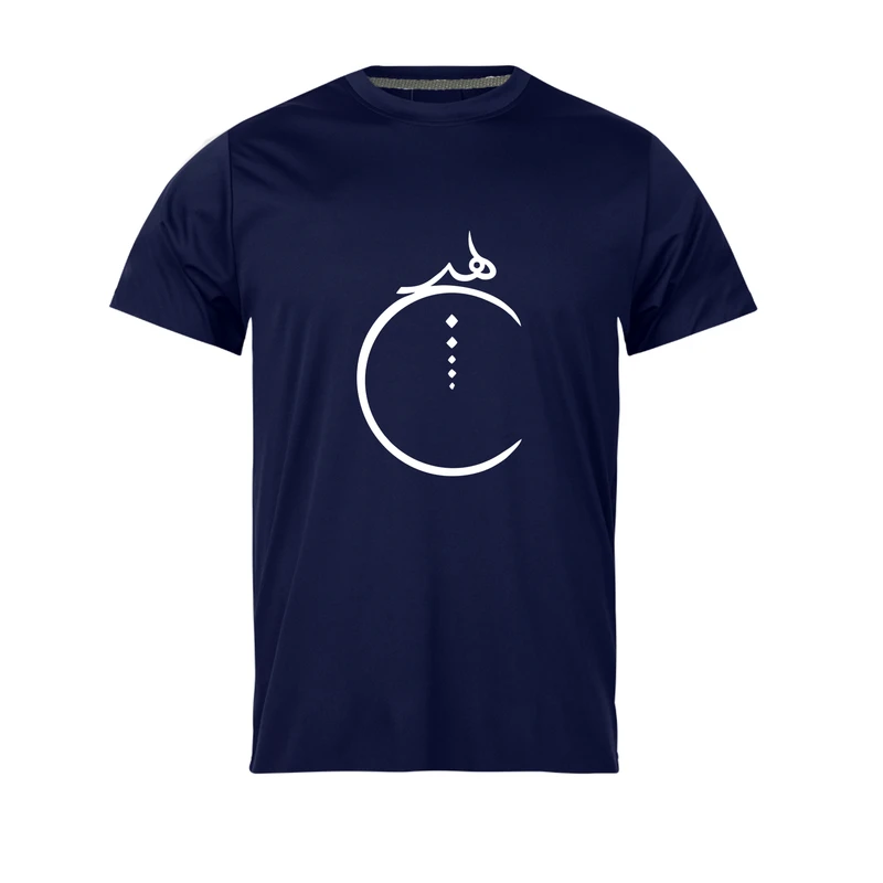 تی شرت آستین کوتاه مردانه مدل  هیچ کد N1_0075 رنگ سرمه ای