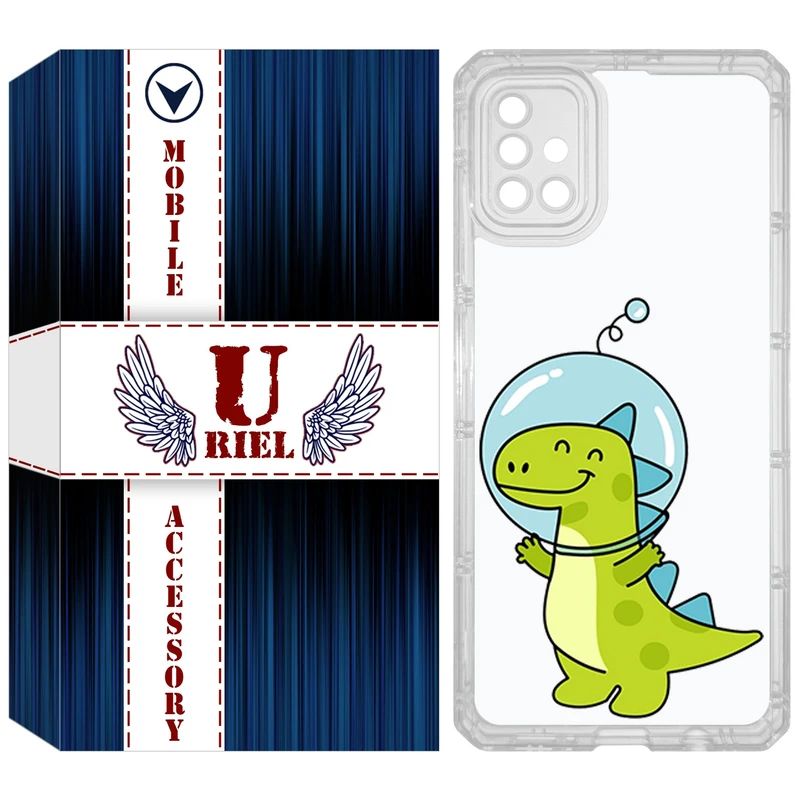 کاور یوریل مدل Clear کد 62 طرح دایناسور فضانورد مناسب برای گوشی موبایل سامسونگ Galaxy A51