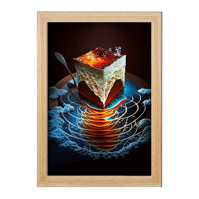 تابلو خندالو مدل برش کیک کهکشانی کد F12673